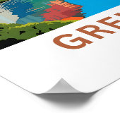 Grenoble France Travel Print Poster (Ecke)