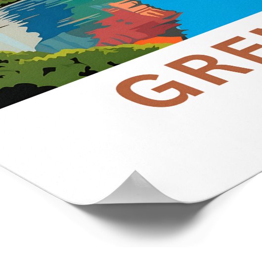 Grenoble France Travel Print Poster (Ecke)