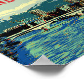 Grenoble Frankreich Aussicht auf die Rhone Poster (Ecke)