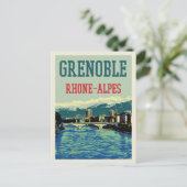 Grenoble Frankreich Aussicht auf die Rhone Postkarte (Stehend Vorderseite)