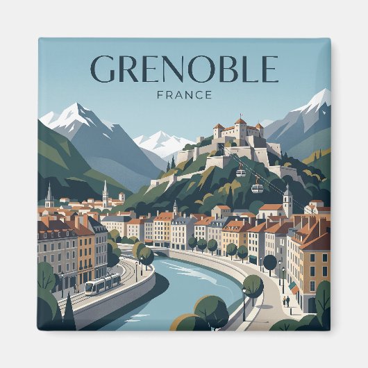 Grenoble Frankreich Magnet (Vorne)