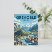 Grenoble Frankreich Postkarte (Stehend Vorderseite)