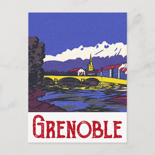 Grenoble, Frankreich Postkarte (Vorderseite)