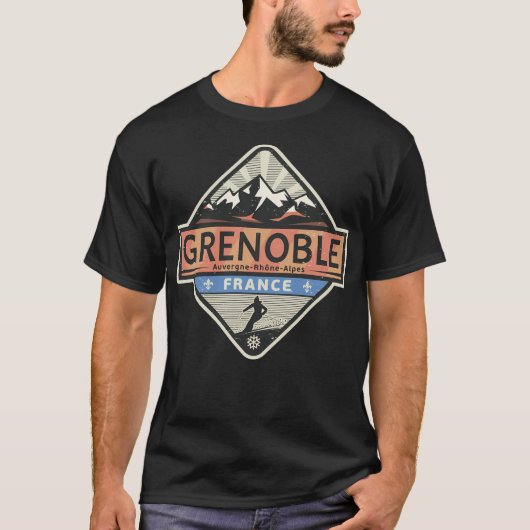 Grenoble Frankreich T-Shirt (Vorderseite)