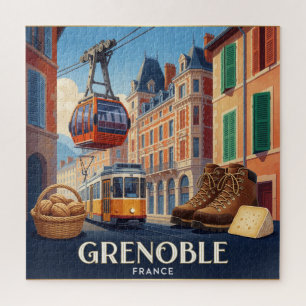 Grenoble Frankreich Touristenstadt Collage Puzzle