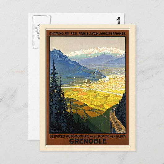 Grenoble Postkarte (Vorne/Hinten)