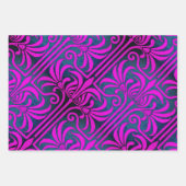 Grenoble Red, Nouveau und Gold Shimmer Sampler Geschenkpapier Set (Vorderseite 2)