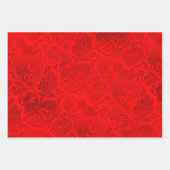 Grenoble Red, Nouveau und Gold Shimmer Sampler Geschenkpapier Set (Vorderseite)