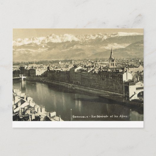 Grenoble, vue generale des alpines postkarte (Vorderseite)