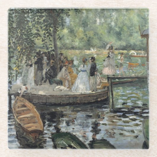 Grenouillere Renoir Impressionist Malerei Art Glasuntersetzer (Vorderseite)