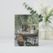 Grenouillere Renoir Impressionist Malerei Art Postkarte (Stehend Vorderseite)