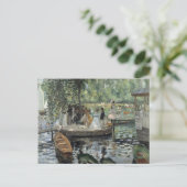 Grenouillere Renoir Impressionist Malerei Art Postkarte (Stehend Vorderseite)