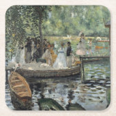 Grenouillere Renoir Impressionist Malerei Art Rechteckiger Pappuntersetzer (Vorderseite)