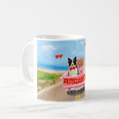 Grenz Collie Dog Valentine's Day Lkw Herz Kaffeetasse (Vorderseite Links)