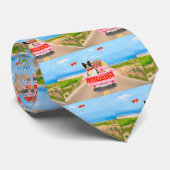 Grenz Collie Dog Valentine's Day Lkw Herz Krawatte (Gerollt)