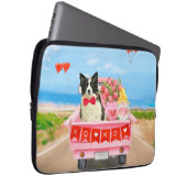 Grenz Collie Dog Valentine's Day Lkw Herz Laptopschutzhülle (Vorne Rechts)