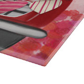 Grenz-Collie-Führer Auto mit Herz-Valentin Schneidebrett (Ecke)