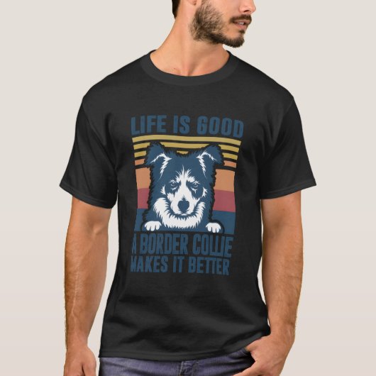 Grenz-Collie Geschenke für Frauen Männer Hunde Mam T-Shirt (Vorderseite)