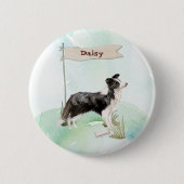 Grenz Collie Gratulation zum neuen Hund Button (Vorderseite)