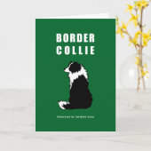 Grenz-Collie-Grußkarte Karte (Gelbe Blume)