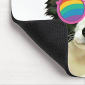 Grenz-Collie-Hund am HerzValentinstag Mousepad (Ecke)