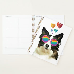 Grenz-Collie-Hund am HerzValentinstag Planer