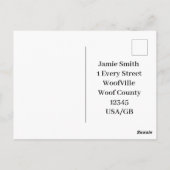 Grenz-Collie-Hund-Portrait Postkarte (Rückseite)