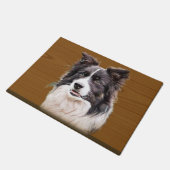 Grenz-Collie-Hund-Tier Fußmatte (Schrägansicht)