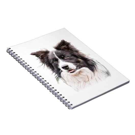 Grenz-Collie-Hund-Tier Notizblock (Rechte Seite)