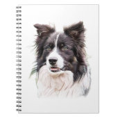 Grenz-Collie-Hund-Tier Notizblock (Vorderseite)