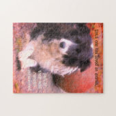 Grenz-Collie und Ball Hunde Kunst Inspiration Puzzle (Horizontal)