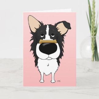 Grenz-Collie-Valentinstag-Karte Feiertagskarte