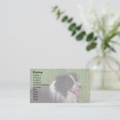 Grenz-Collie Visitenkarte (Stehend Vorderseite)