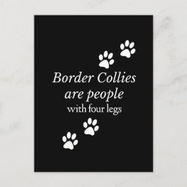 Grenz-Colliese Spaß Hunde sind Menschen mit vier L Postkarte