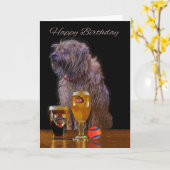 Grenz-Grußkarte von Terrier Geburtstag Karte (Gelbe Blume)