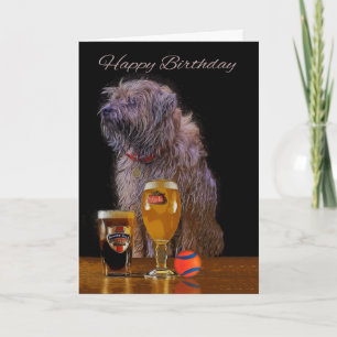 Grenz-Grußkarte von Terrier Geburtstag Karte
