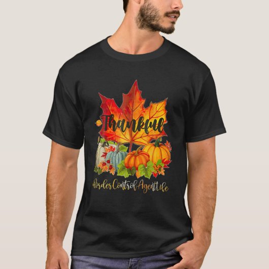 Grenz-Kontrolle Agent Glückwunsch Thanksgiving Tha T-Shirt (Vorderseite)