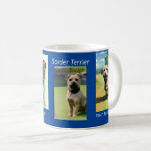 Grenz Terrier 4 niedliche Bilder personalisierter Kaffeetasse (VorderseiteRechts)