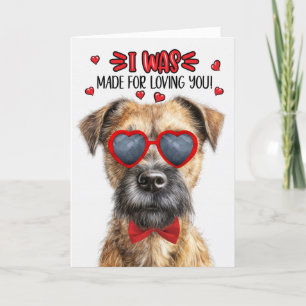 Grenz Terrier Dog Made for Love You Valentine Feiertagskarte