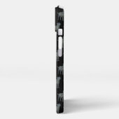 Grenz Terrier Dog Niedliche Silhouette Raster iPhone Hülle (Linke Seite)