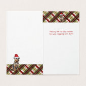 Grenz Terrier Dog Red Green Holiday Kariert (Innenseite Aufgefaltet)