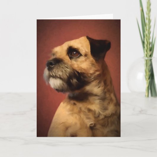 Grenz-Terrier-Grußkarte Karte (Vorderseite)
