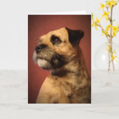 Grenz-Terrier-Grußkarte Karte (Gelbe Blume)