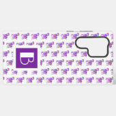 Grenz-Terrier-Hund Lila Silhouette Monogramm Samsung Galaxy Hülle (Rückseite (Horizontal))