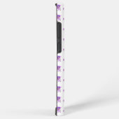 Grenz-Terrier-Hund Lila Silhouette Monogramm Samsung Galaxy Hülle (Rechte Seite)