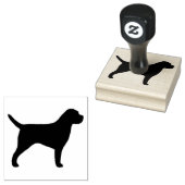 Grenz-Terrier-Hunde Silhouette Gummi-Briefmarke Gummistempel (Stempel)
