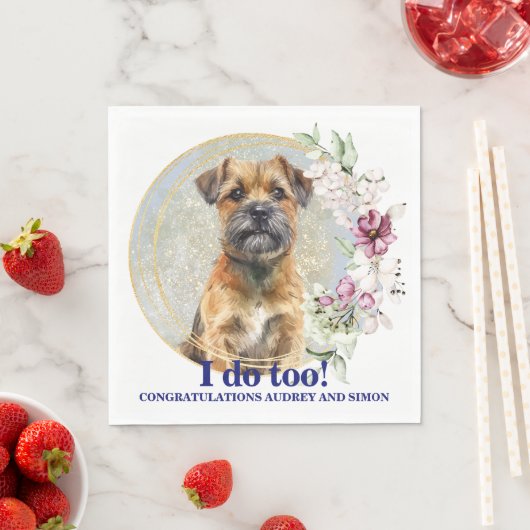 Grenz Terrier I do ToNapkins mit Hunde Foto Serviette (Beispiel)