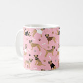 Grenz-Terrier-Knochen und Paws-Kaffee-Tasse Kaffeetasse (Vorderseite Links)