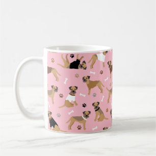 Grenz-Terrier-Knochen und Paws-Kaffee-Tasse Kaffeetasse