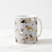Grenz-Terrier-Knochen und Paws-Kaffee-Tasse Kaffeetasse (VorderseiteRechts)